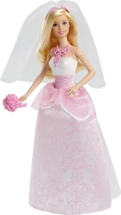 Barbie CFF37 - Puppe (blond) Im Brautkleid, Mit Schleier, Spielzeug Ab 3 Jahren