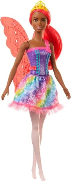 Barbie Puppe Dreamtopia Fee Orange Haar Und Flügel