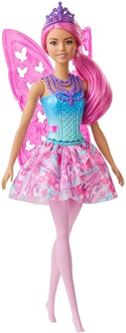 Barbie Puppe Dreamtopia Fee Rosa Haar Und Flügel