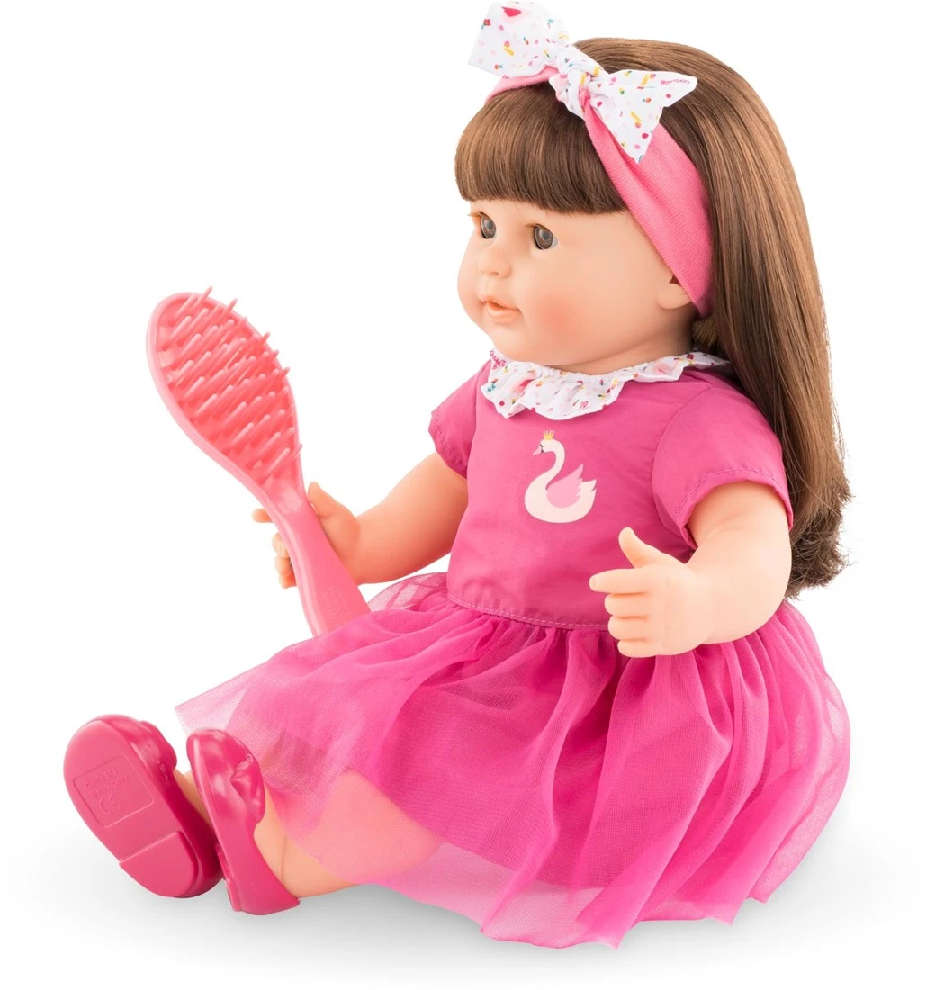 Corolle 9000130220 Mon Grand Poupon Alice In Brünett 36cm / Französische Puppe Mit Charme Und Vanilleduft, Rosa – Bild 3