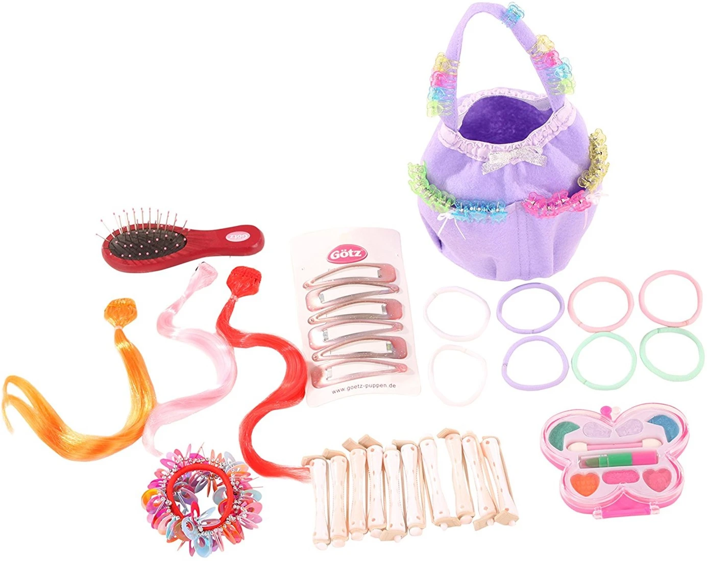 Götz 1192053 Haarwerk Mit Braunen Haaren Und Braunen Augen - 28 Cm Hoher Frisierkopf- Und Schminkkopf In 58-teiligen Set - Geeignet Für Mädchen Ab 3 Jahren – Bild 3