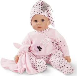 Götz 1661045 Cookie Ladies & Spots Puppe - 48 Cm Große Babypuppe Mit Blauen Schlafaugen, Ohne Haare, Einem Weichkörper - 7-teiliges Set