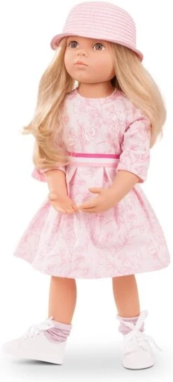 Götz 1766045 Happy Kidz Emma Geht Zur Sommerparty Puppe - 50 Cm Große Multigelenk-Stehpuppe, Blonde Haare, Steingraue Augen - 8-teiliges Set