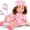Götz 2116066 Cosy Aquini Stripe Vibes Badepuppe - Puppe Mit Braunen Haaren, Braunen Schlafaugen In 7-teiligen Set - 33 Cm Mädchen-Babypuppe