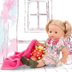 Götz 2118245 Maxy Aquini Minimaxi Badepuppe - 42 Cm Puppe - Blonde Haare, Blaue Schlafaugen - 8-teiliges Set - Mädchen-Babypuppe