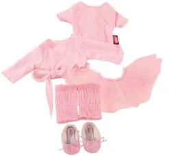Götz 3401076 Kombination Primaballerina-Balletspaß - Puppenbekleidung Gr. XL - 7-teiliges Bekleidungs- Und Zubehörset Für Stehpuppen 45 - 50 Cm