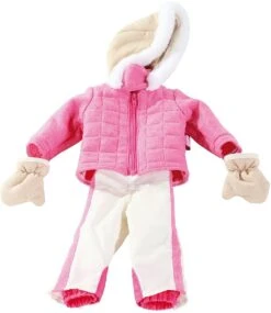 Götz 3402231 Kombination Skianzug Streif - Skibekleidung Puppenbekleidung Gr. XL - 3-teiliges Bekleidungs- Und Zubehörset Für Stehpuppen Von 45 - 50 Cm