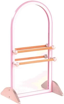 Götz 3402636 Ballettstange Für Puppen Mit Spiegel Aus Holz - Gesamthöhe 52 Cm - Für Babypuppen Und Stehpuppen Von 25 - 50 Cm