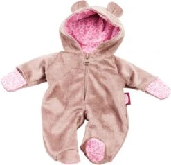 Götz 3402668 Onesie Teddy - Einteiliger Overall Puppenbekleidung Gr. S - 1-teiliges Bekleidungs- Und Zubehörset Für Babypuppen Von 30 - 33 Cm