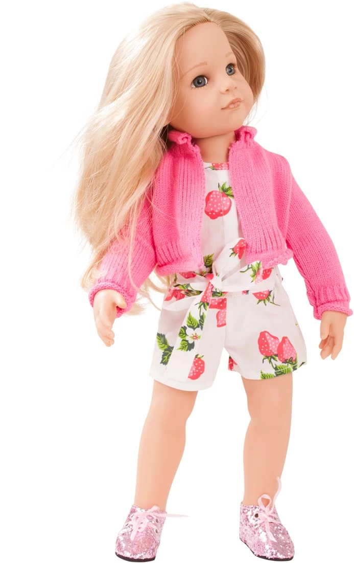 Götz 3402845 Kombination Berries Jumpsuit - Puppenbekleidung Gr. XL - 4-teiliges Bekleidungs- Und Zubehörset Für Stehpuppen 45 - 50 Cm – Bild 3