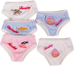 Götz 3402852 Slips 5-Days-a-Week - Puppenkleidung & Puppenzubehör Für Babypuppen Gr. S Von 30 - 33 Cm Und Stehpuppen Gr. XL Von 45 - 50 Cm