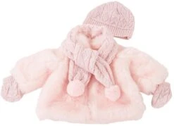 Götz 3402980 Winterset Furry Christmas - Puppenbekleidung-Set Gr. XL - 3-teiliges Bekleidungs- Und Zubehörset Für Stehpuppen Von 45 - 50 Cm