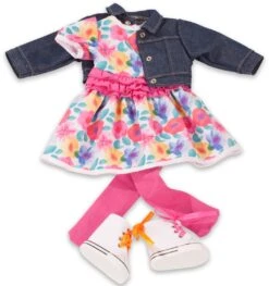 Götz Boutique Puppenbekleidung Fröhliche Blumen Set 5-teilig - Step-up 45-50 Cm