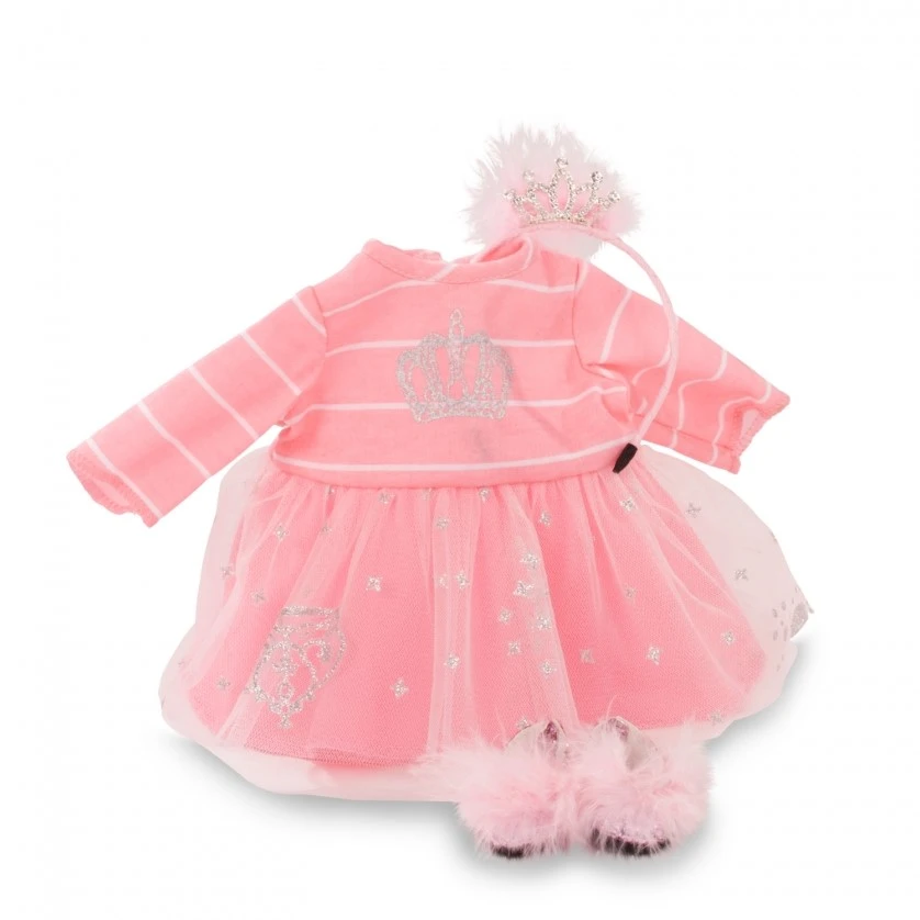 Götz Boutique Puppenkleid Set Kleine Prinzessin 3-teilig - Babypuppe 30-33 Cm