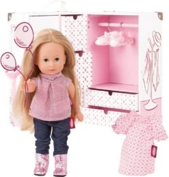 Götz Kleiderkoffer "Karl" Mit Just Like Me, Blonde Haare, Verschlafene Augen, 27 Cm (Inhalt: 13-teilig)