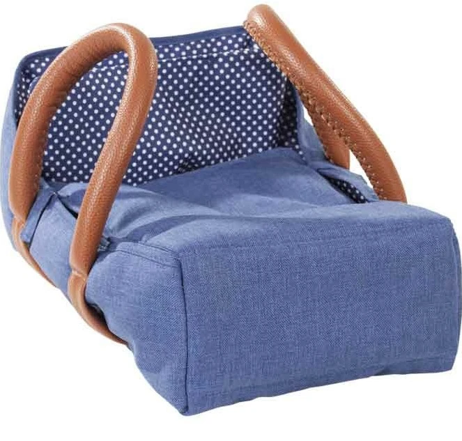 Götz Needful Things, Tragetasche "Denim & Spots", Babypuppen 30-33 Cm / Standpuppen 27 Cm / 36 Cm